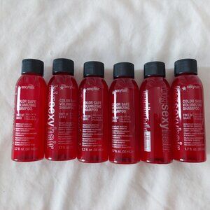 6 Sexy Hair Big Color Safe Volumizing Shampoo 1.7 oz total 10.2 travel size